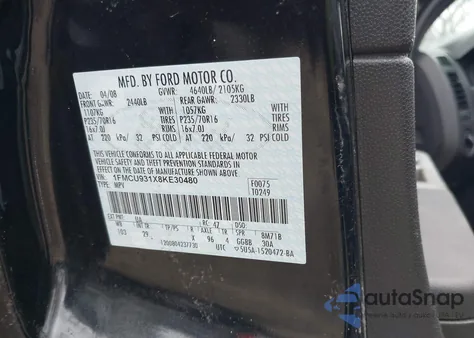 2008 Ford Escape Xlt z USA, uszkodzony, nr VIN 1FMCU931X8KE30480